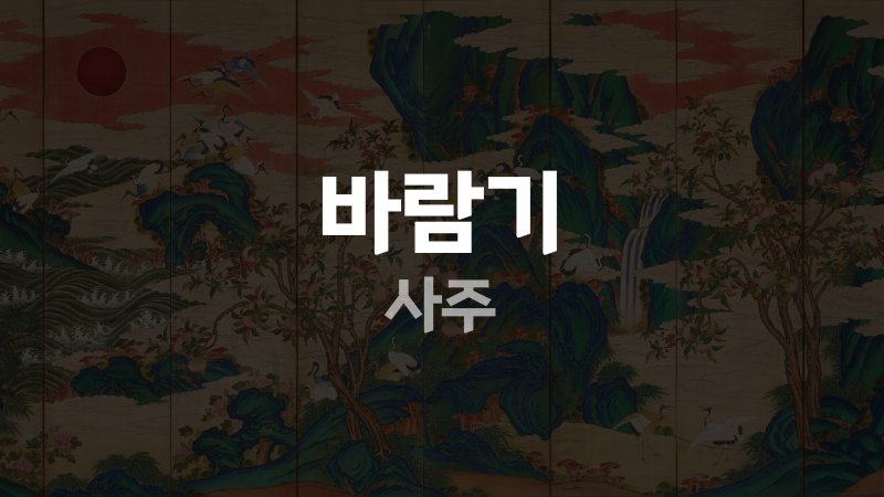 바람기 사주