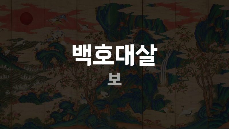 백호대살 보