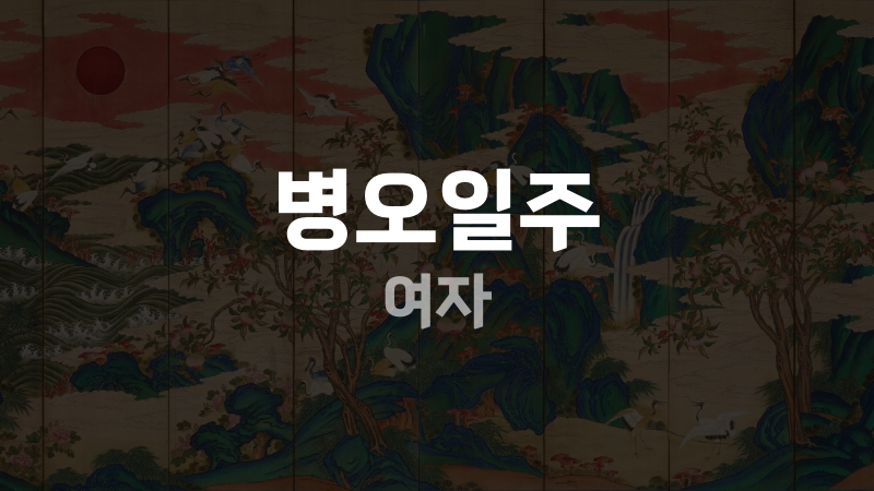 병오일주 여자