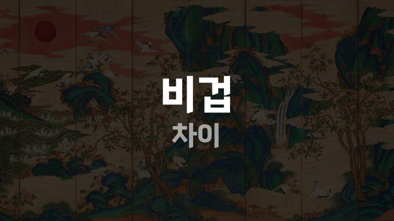 비겁 차이