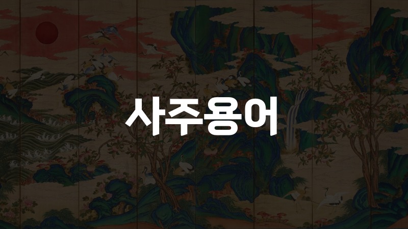 사주용어