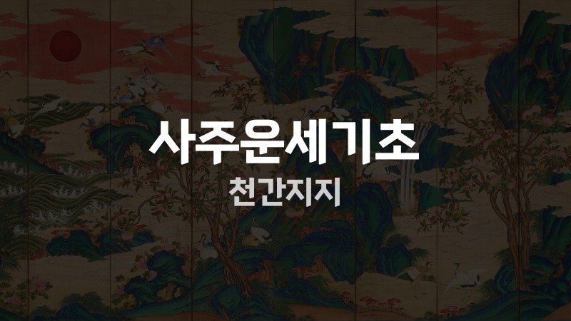 사주운세기초 천간지지