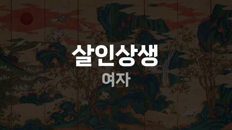 살인상생 여자