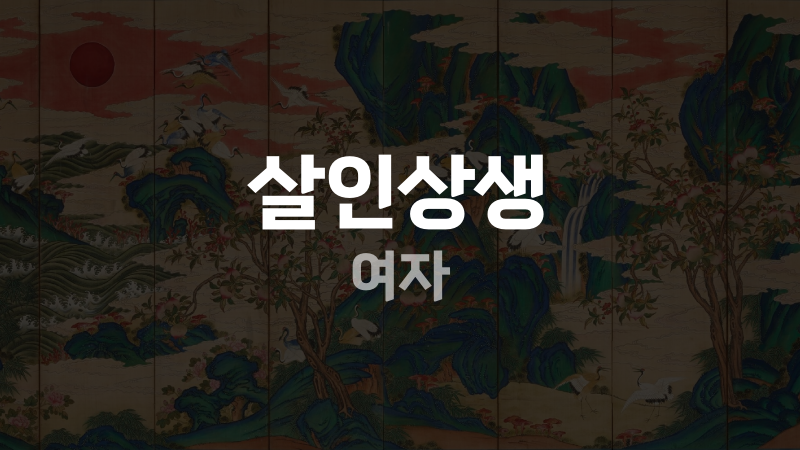 살인상생 여자