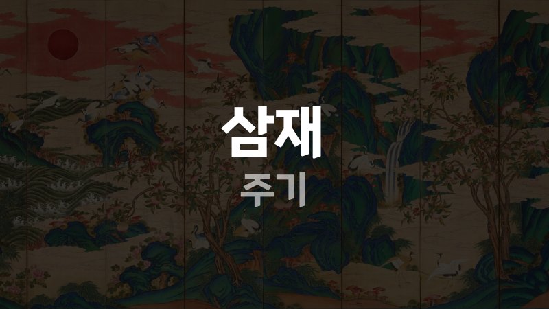 삼재 주기