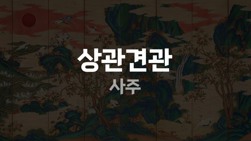 상관견관 사주