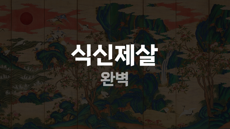 식신제살 완벽