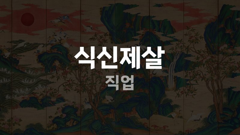 식신제살 직업