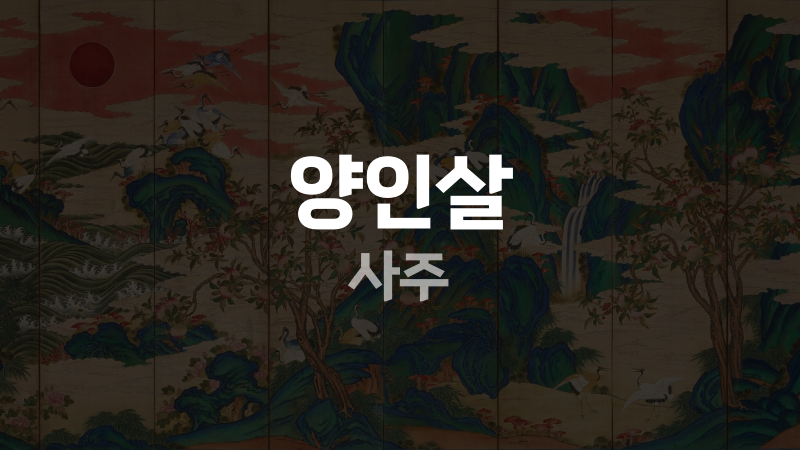 양인살 사주