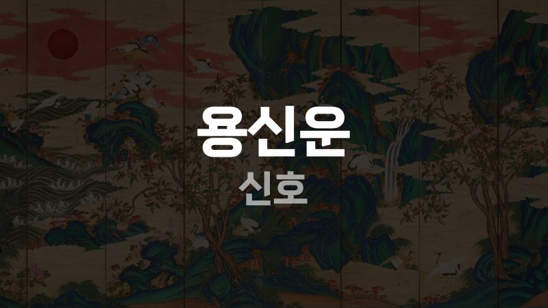 용신운 신호