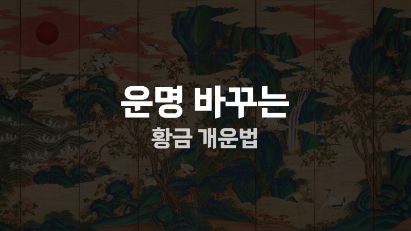 운명 바꾸는 황금 개운법