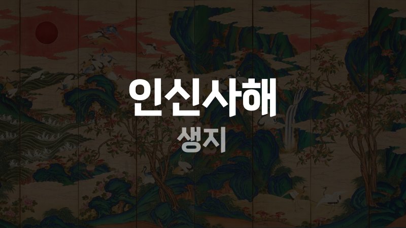 인신사해 생지