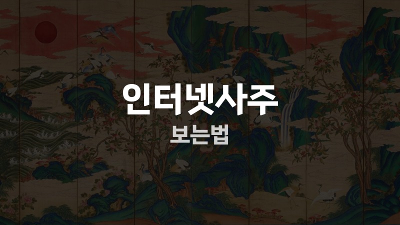인터넷사주 보는법