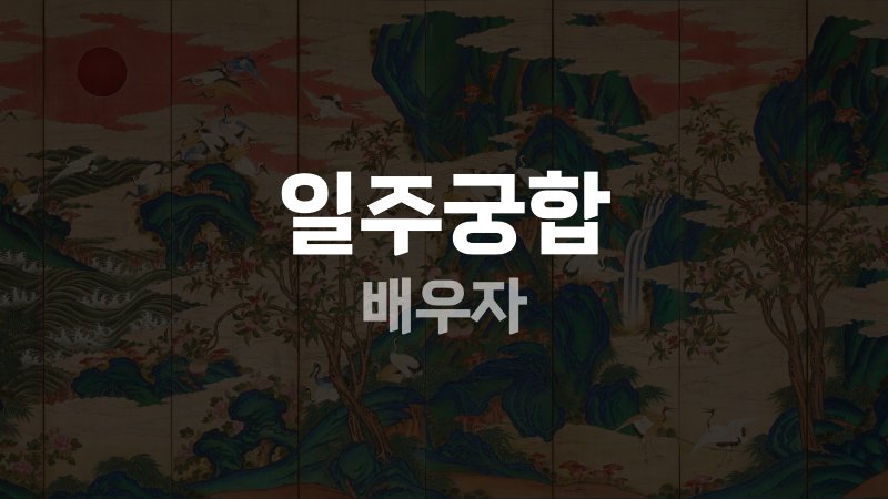 일주궁합 배우자