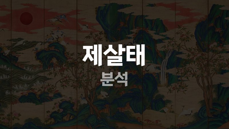 제살태 분석