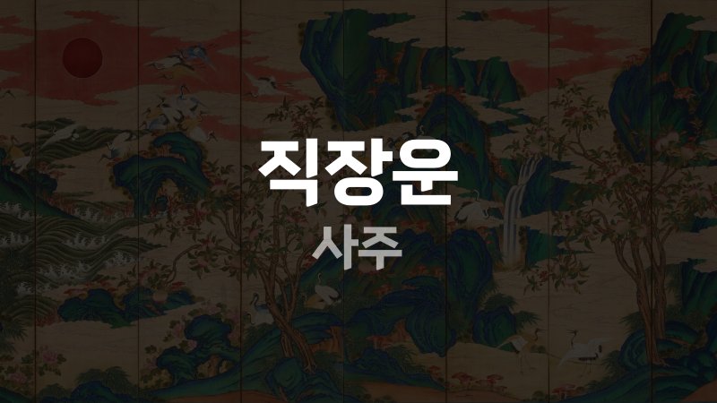 직장운 사주