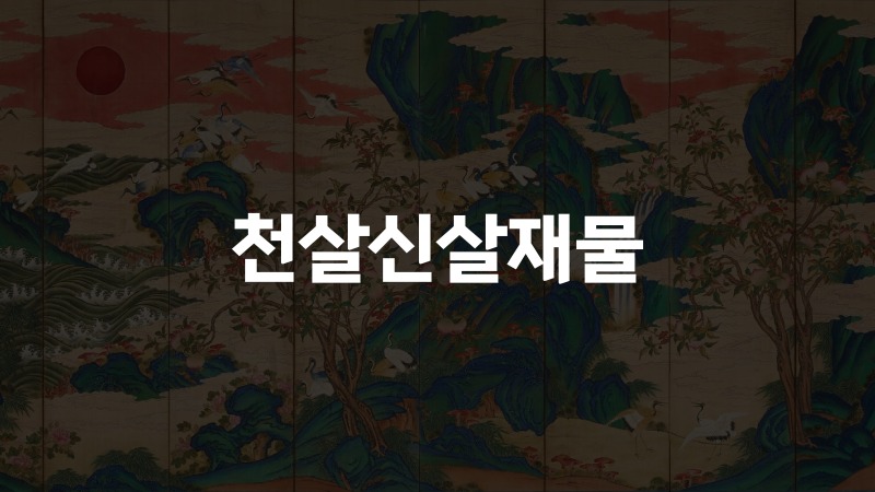 천살신살재물