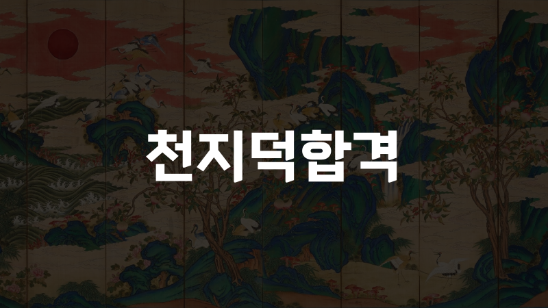 천지덕합격
