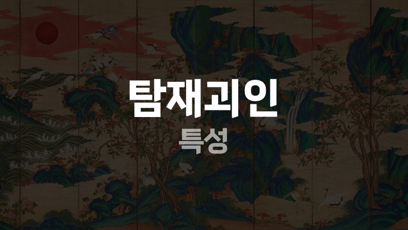 탐재괴인 특성