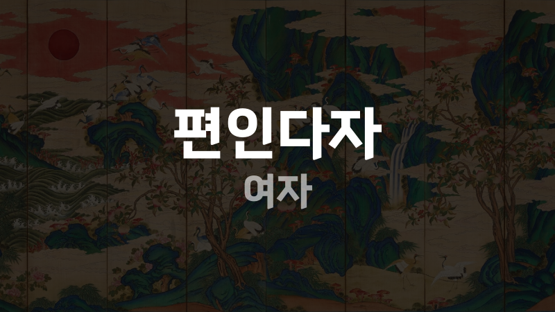 편인다자 여자