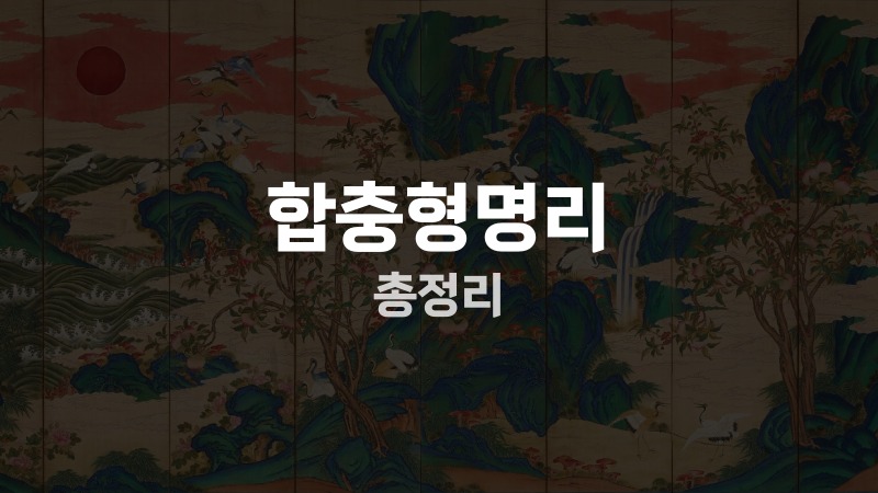 합충형명리 총정리