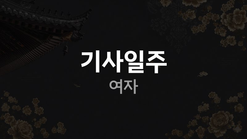 기사일주 여자
