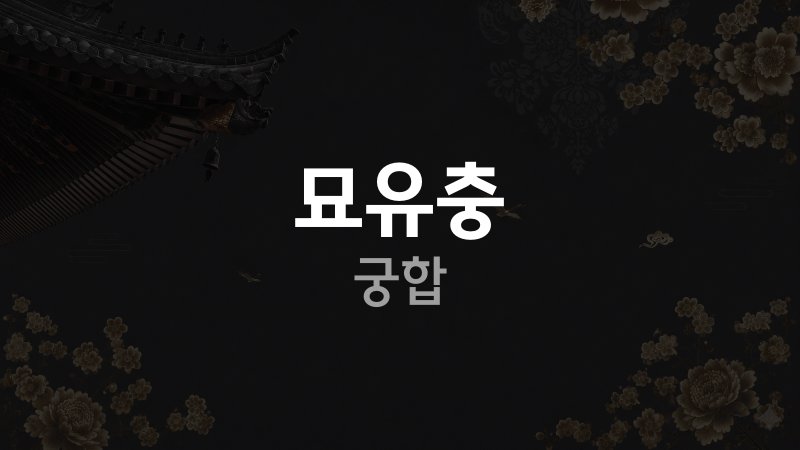 묘유충 궁합