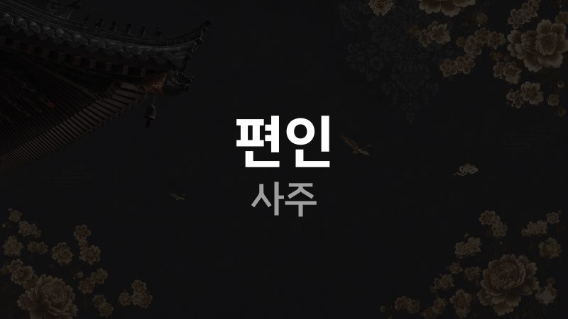 편인 사주