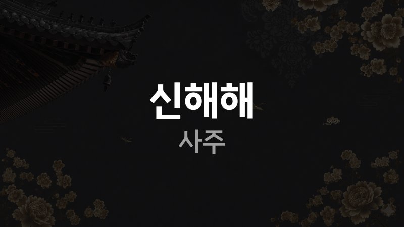 신해해 사주